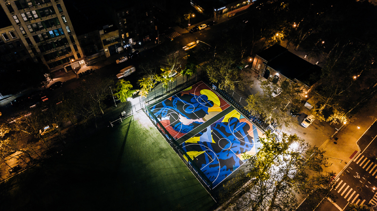 kaws basketball court