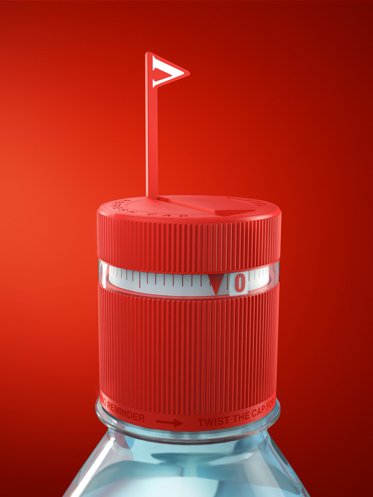 This Vittel Water Bottle Will Remind You to Drink Every Hour