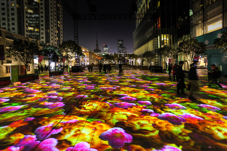 Miguel Chevalier Bloom in Love 2017 Jing An Kerry Centre in Shanghai