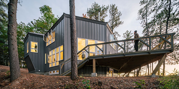 Scalar Architecture Designs A Modern Cottage On The Shore Of Ossipee Lake