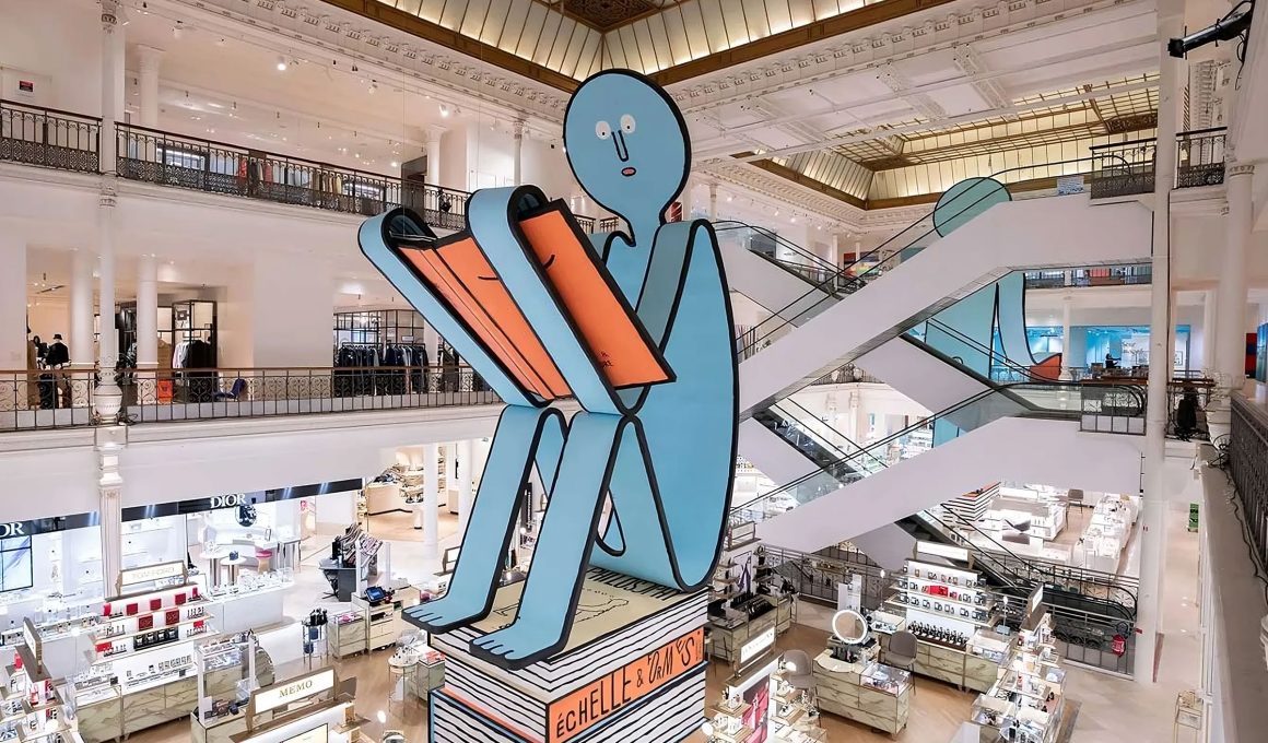 Le Bon Marché Showcase Jean Jullien's Sculptures for Mise en Page Exhibit