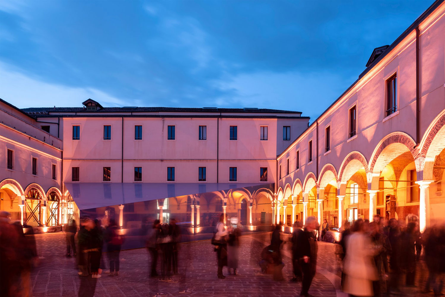 UNA/UNLESS' Enigmatic Triangular Pavilion Lands in Renaissance Courtyard at Venice Biennale